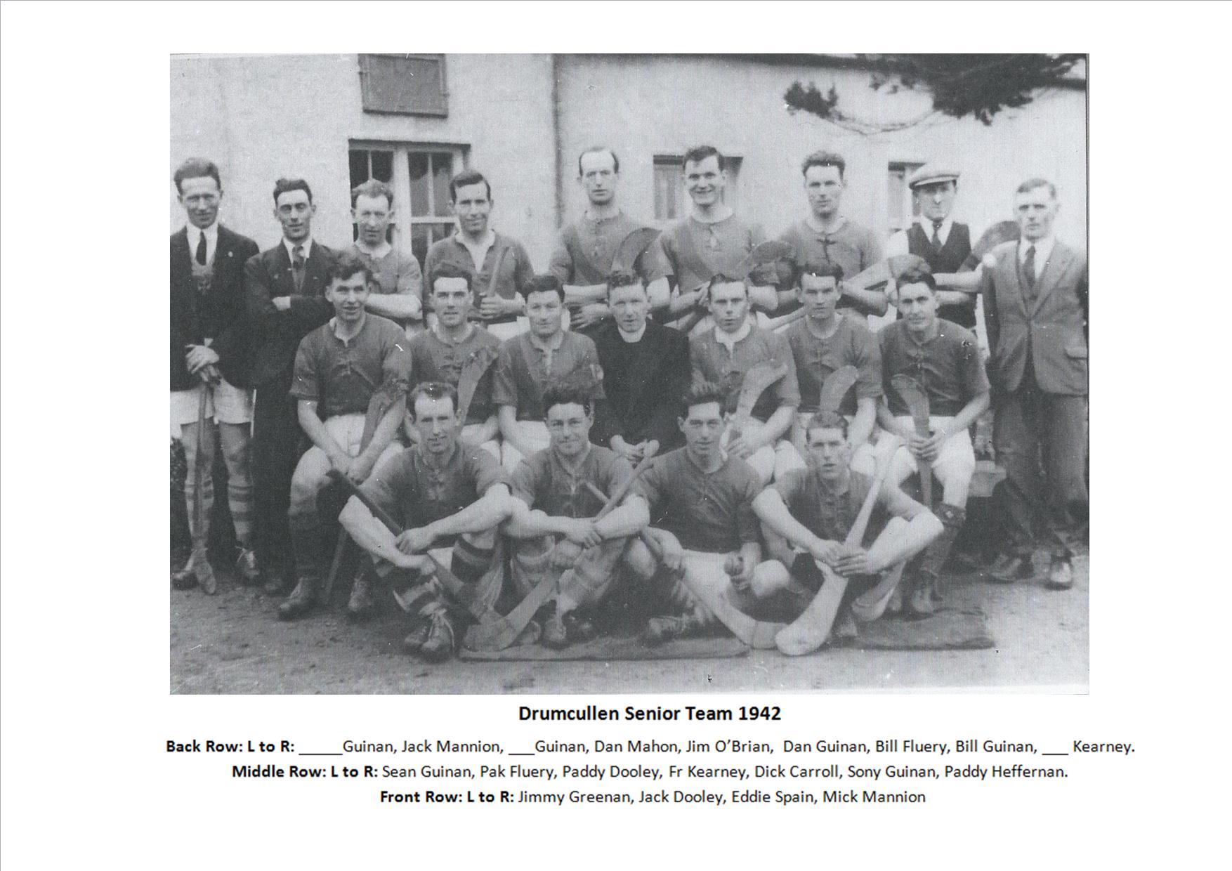 Drumcullen Senior Team - 1942